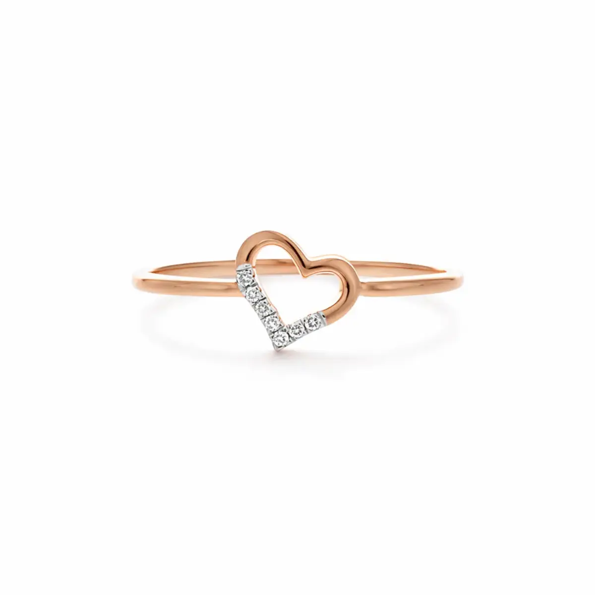 0.02 CT NATURAL DIAMOND WOMENS RING 18K GOLD